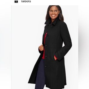 Talbots Women's Black Trench Coat lined
